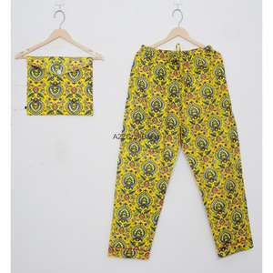 Conjunto de Pijamas de Lujo para Mujer, Diseño Nuevo, 100% Algodón, Suave, Estampado Floral, Cintura Elástica, Largo Completo, Ropa de Dormir Transpirable - Product Image 3