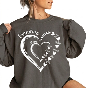 Sweat-shirt en molleton de coton surdimensionné personnalisé pour l'hiver, col rond, unisexe, broderie de lettres en chenille, twill - Product Image 6