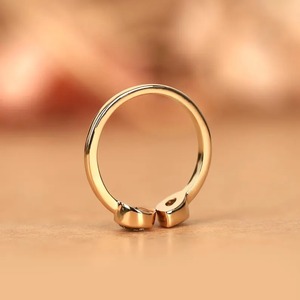 Luxury 14K Solid Gold <b>Two</b> <b>Stone</b> <b>Ring</b> Pear Cut Bezel Set Lab Grown Diamond Toi Et Moi <b>Ring</b> E Color VS1 Clarity Fine Jewelry - Product Image 4