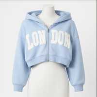 Sudadera con capucha corta de mezcla de algodón para mujer OEM/ODM, 300 gramos, bordado 3D, estilo oversize Y2K, streetwear de invierno, estampado ácido con lentejuelas