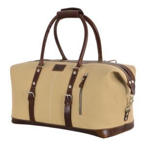 Luxury Canvas & Genuine <b>Leather</b> Travel Duffel <b>Bag</b> Large Capacity Weekend <b>Bag</b> Carry On Luggage Custom Business <b>Bag</b> OEM ODM - Product Image 2