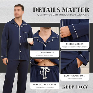 <b>Men</b> Night Suit Short Sleeve Round Neck Shorts <b>Set</b> Soft Cotton Breathable Summer <b>Pajamas</b> Lounge Wear - Product Image 5
