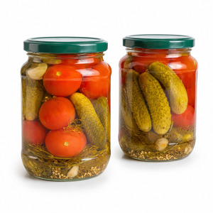 Best Selling Delicious Premium Quality <b>Pickled</b> Assorty Cucumber and Tomato <b>Packed</b> in Various Size Jar - Product Image 1