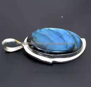 Colgante de piedras preciosas de alta calidad, colgante de Plata de Ley 925, regalo para mujer, regalo de cumpleaños para su anillo, joyería de labradorita - Product Image 1