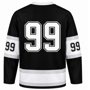 Men Black <b>Ice</b> Hockey Jersey Long Sleeve Polyester Sports Shirt Team Uniform Training Match Wear Athletic Apparel - Product Image 2