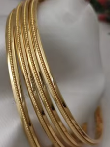 Traditional Elegant One Gram Gold Polish Wedding Wear <b>Bangles</b> <b>Set</b> for Women Gold Plated Brass Traditional Daily Use Jewelry <b>Set</b> - Product Image 2