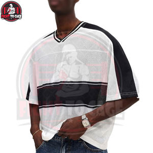 Camisetas de malla extragrandes para hombre, cómodas, recién llegadas, totalmente personalizadas, transpirables, atléticas, para ropa informal y deportiva. - Product Image 4