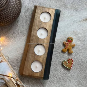 เทียนหอมไม้อะคาเซียหรูหราและเรซินในขวดทำด้วยมือเทียนขี้ผึ้งธรรมชาติสำหรับมอบเป็นของขวัญตกแต่งสปาเพื่อสุขภาพและบรรยากาศในบ้าน - Product Image 3