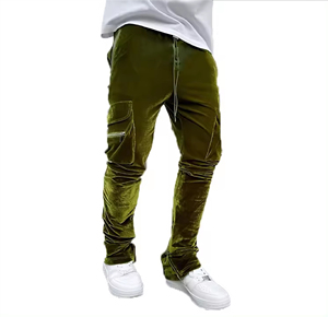 Custom Essentials Oversized French Terry Cotton <b>Flare</b> <b>Trousers</b> for <b>Men</b> Ladies Straight Wide Sweatpants Stacked Sweat <b>Trouser</b> - Product Image 3