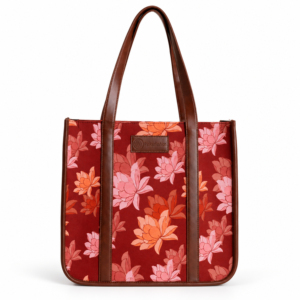 Pinksa Fashion <b>Vintage</b> Style Printed Floral Cotton Fabric Shoulder <b>Handbag</b> for Travel - Product Image 5