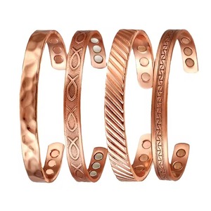 Best Price High Quality Vintage Unisex for Solid <b>Copper</b> <b>Bracelet</b> with for Women <b>Magnetic</b> Relief <b>bracelet</b> Handmade Stylish <b>Copper</b> - Product Image 6