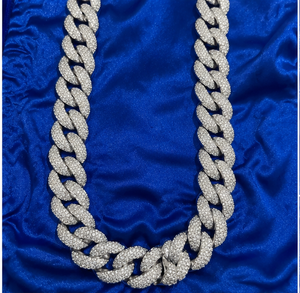 Colliers Chaîne Maille Cubaine Miami en Argent 925 Plaqué Or Rose 14MM avec Zircons Sertis pour Hommes, Bijoux Hip Hop de Gros, Qualité Supérieure B2B - Product Image 2