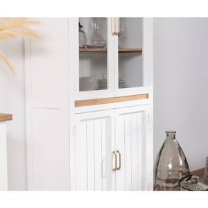 Vandana Urban Harmony Small white acacia wood sideboard with glass doors Trégastel - Product Image 5