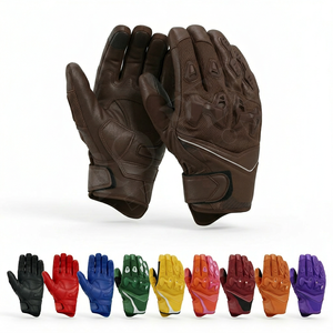 Gants de moto robustes pour la sécurité des mains, avec logo personnalisé, protection complète des doigts, respirants, antidérapants, en cuir, pour moto, OEM - Product Image 1