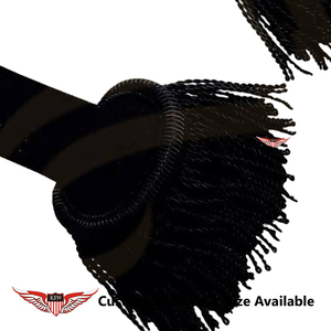 Epaulettes Francesas Napoleónicas Tácticas de Alta Calidad, Personalizadas, de Algodón, con Flecos de Hilo Negro - Product Image 2