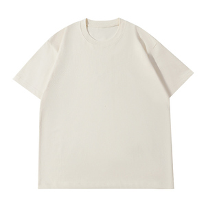 T-shirt Homme Personnalisé avec Logo OEM, Manches Courtes Unies, 240g, Double Fil, Coton Pur Lourd, Exportation Transfrontalière - Product Image 5