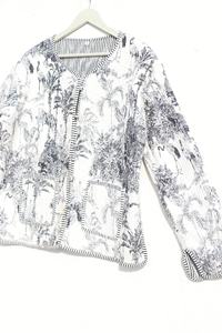 Chaqueta forrada reversible acolchada Chaqueta inusual moderna de retazos para mujer - Product Image 6