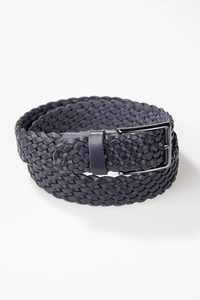 Ceintures tressées en cuir véritable de haute qualité pour hommes 2026 – Ceinture décontractée bleue avec logo personnalisé pour hommes, motif tissé, vente en gros OEM - Product Image 5