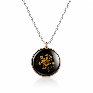 Collier pendentif en résine en forme de cœur romantique pour femmes, paillettes argentées et chaîne, collier tendance à prix incroyable - Product Image 2