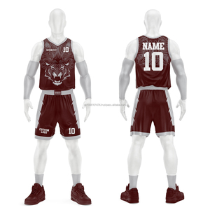 Ensemble de maillots de basket-ball pour hommes, respirant, grande taille, design uni personnalisé, 100% polyester, prix bas - Product Image 5