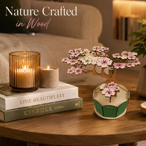 Decoración de Lujo Hecha a Mano con Madera de Flor de Cerezo para el Hogar y la Oficina |   Decoración Floral Creativa para Mesa, Regalo de Bricolaje - Product Image 2