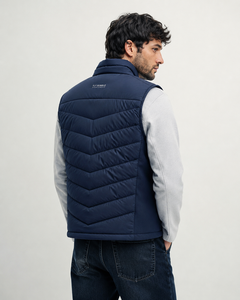 Gilet matelassé noir pour homme Fly Humble Sportswear, col montant, fermeture éclair, coupe-vent, vêtement d'extérieur d'hiver, style décontracté, OEM 2026 - Product Image 6