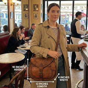 Genuine Leather <b>Women's</b> Bag Shoulder Crossbody Handmade Side Sling Trendy Vintage Style Handmade Handbag - Product Image 5