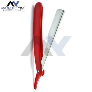 Navaja de Barbero Profesional Premium de Acero Inoxidable con Mango Ergonómico de Plástico Duradero y Bloqueo Deslizante para Afeitado de Borde Recto - Product Image 2