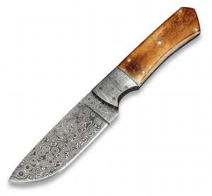Cuchillo Decorativo Artesanal de Acero de Damasco con Mango de Hueso de Camello Personalizado - Product Image 3