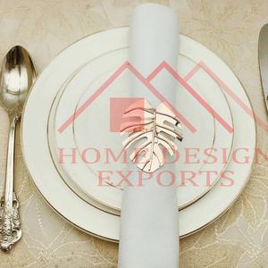 Rond de serviette en forme de feuille en métal de qualité supérieure maison hôtels et restaurants décor de mariage de table meilleur anneau de serviette en feuille d'or - Product Image 2