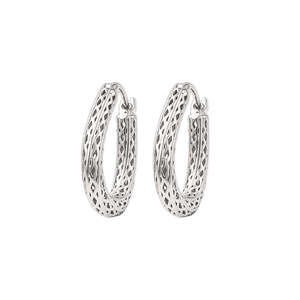 WOMEN 18X22MM HOOP <b>EARRINGS</b> BOHEMIAN 925 STERLING SILVER PLATED HANDCRAFTED JEWELRY GIFT FOR ANNIVERSARY SPECIAL OCCASIONS ELEGA - Product Image 2