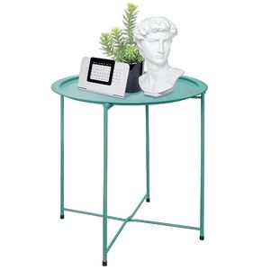 Mesa Auxiliar Metálica Jazzy que Agrega un Toque Distintivo a las Salas de Estar Mientras Sirve para Lámparas, Decoración y Objetos Esenciales - Product Image 1