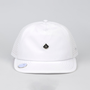 White Mesh Trucker <b>Cap</b> With Golf Logo Button Front Panel Adjustable Back Unisex Spring <b>Summer</b> Casual 6-Panel Hat - Product Image 2