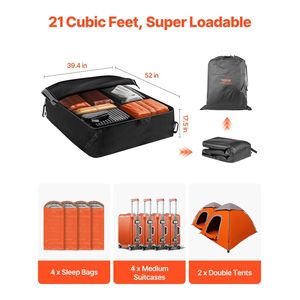 Bolsa de Carga para Techo de Auto 100% Impermeable, Tela Oxford 900D, 21 Pies Cúbicos, Bolsa de Equipaje para Techo de Vehículo - Product Image 3