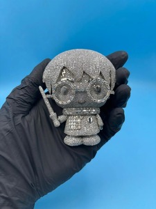 จี้เพชรโมอิสซาไนต์แบบ Iced Out ลายการ์ตูน เงินแท้ 925  แบบกำหนดเองได้ จี้ฮิปฮอป 3 มิติ และเครื่องประดับ - Product Image 1