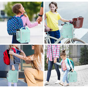 Wilson Sturdy Snack Organizer Bento Lunch Box Bag with Zipper Closure PEVA Lining for School Kids Office Women Picnics Work - Product Image 5