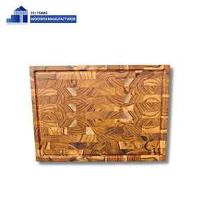 Ensemble de planches à découper en teck de qualité supérieure, planches à découper en bois massif, fournisseur d'ustensiles de cuisine en bois sur mesure, produit phare 2026 - Product Image 1