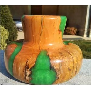 Articles de décoration pour fête de fiançailles, vase à fleurs en résine, finition pour la décoration de la maison, de l'hôtel, du restaurant, vase à fleurs en bois. - Product Image 3