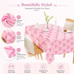 Floral Printed Cotton Tablecloth | Elegant <b>Dining</b> <b>Table</b> <b>Cover</b> for Home Kitchen Party Wedding & Hotel | Washable Decorative <b>Table</b> - Product Image 5