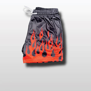 Shorts de baseball pour homme en coton 100% noir, taille élastique, séchage rapide, décontracté, sport - Product Image 1