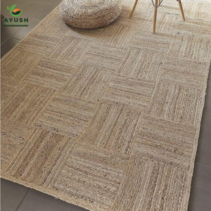 Tapis d'entrée – Lavable et élégant, fabriqué en fibres de jute 100 % naturelles, tapis sur mesure en provenance d'Inde - Product Image 1