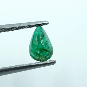 Esmeralda Zambiana Natural, Cabujón Liso, Gema Suelta en Forma de Pera para Joyería - Product Image 2