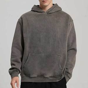 Prix d'usine – Sweat à capuche streetwear vintage surdimensionné en coton 100 % délavé à l'acide, personnalisable avec logo, collection printemps, en gros - Product Image 4