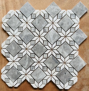 Mosaico de Mármol con Patrón Espigado Gris Claro, Pulido, 8mm de Grosor, Ecológico, 5 Años de Garantía, Moderno, para Pared Interior de Baño - Product Image 5