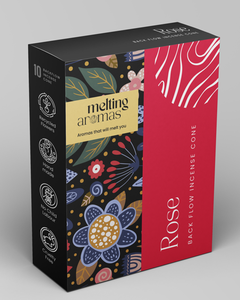 ROSE <b>BACKFLOW</b> PREMIUM STICK <b>INCENSE</b>-Organic 100% Natural Eco-Friendly WOOD POWDER - Product Image 2