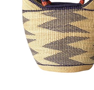 Wholesale Luxury Handwoven Seagrass <b>Handbags</b> Leather Handles Designer Women <b>Straw</b> Tote <b>Handbag</b> Eco Friendly Custom Made OEM - Product Image 3