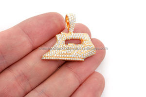 Unique SHRAMAN DIAMOND Unisex Fashion Jewelry Hip-hop Style Custom Iced Iron Money 10K <b>Solid</b> <b>Gold</b> Lab Grown Diamond <b>Pendant</b> - Product Image 3