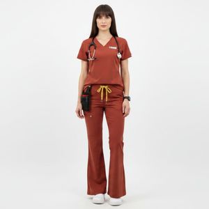 Wholesale Customized Nurse <b>Scrubs</b> <b>Set</b> Custom Logo Breathable Medical Uniform Comfortable Hospital Workwear OEM <b>Scrub</b> Suit - Product Image 3