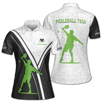 Langlebiges Polyester Schnell Anpassbares Feuchtigkeitsableitendes Pickleball-Polo Schnelltrocknendes Digitales Atmungsaktives Team-Shirt Leichtes Badminton-Trikot