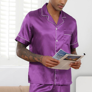 Conjunto de Pijamas de Seda para Hombre, Diseño Moderno, Precio al por Mayor, Cómodo, de Primera Calidad - Product Image 4